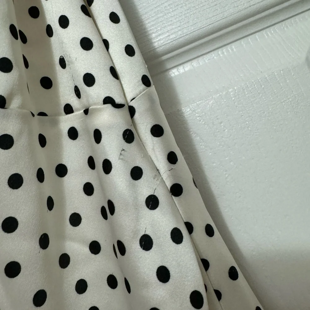 Zara Black and White Polka Dot Maxi Dress - Picture 5 of 5
